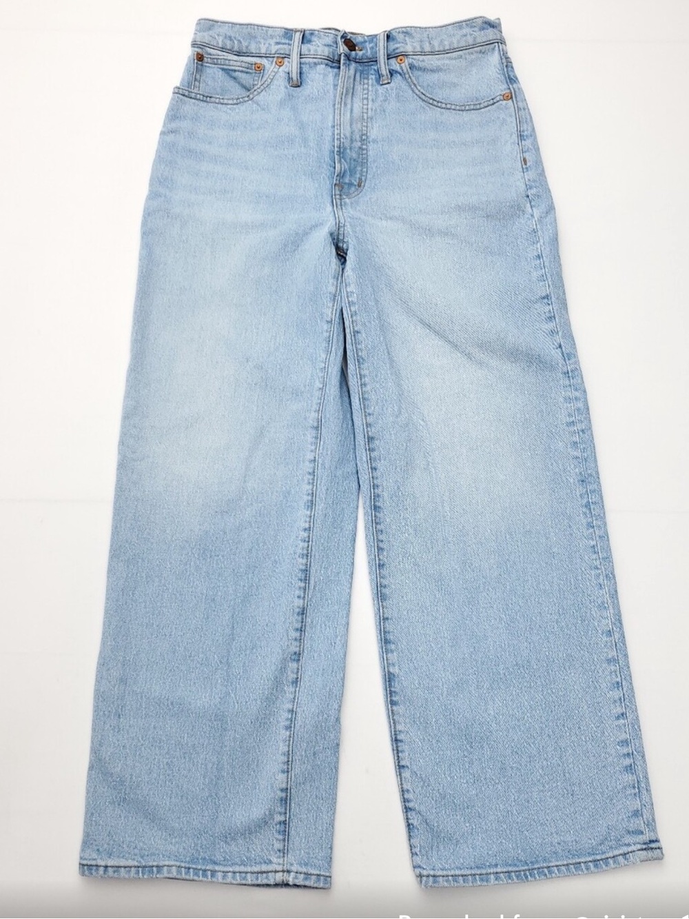 Madewell Light Wash High-Rise Wide Leg Jeans